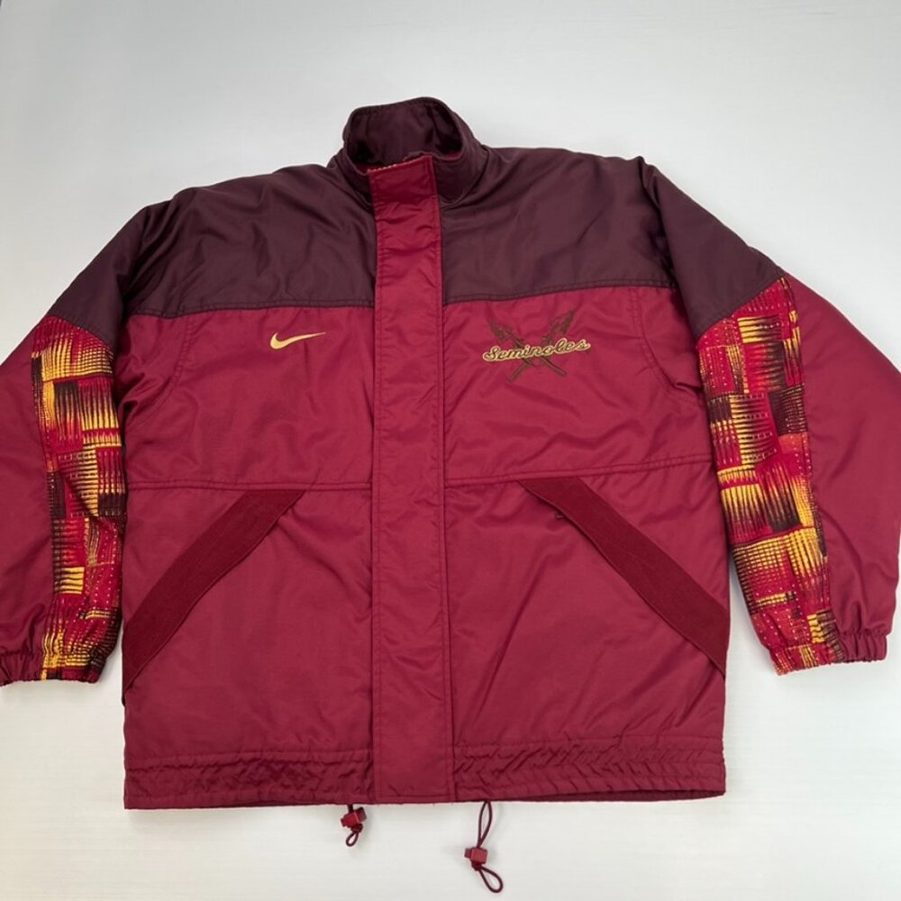 Florida State Seminoles Jacket Men Medium Swoosh Zip Train Work Party Core Go